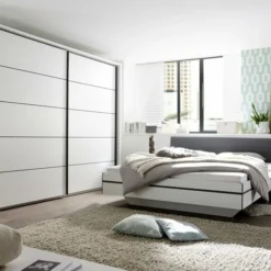 Bett Mit Nachttischen Snow 180 X 200 Cm -Maison Verkaufsgeschäft FJPG S700 321