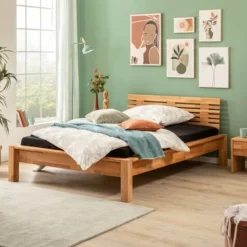 Massivholzbett 140x200 Cm Smoke Three -Maison Verkaufsgeschäft FJPG S700 467