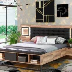 Bett Mit Nachttischen Sirius Crown 160 X 200 Cm -Maison Verkaufsgeschäft FJPG S700 575