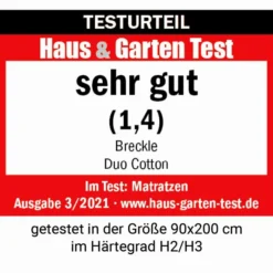 Kaltschaum-Wendematratze Duo Cotton -Maison Verkaufsgeschäft FJPG S700 968